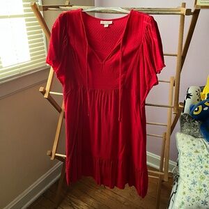 Knox Rose red flowy midi dress